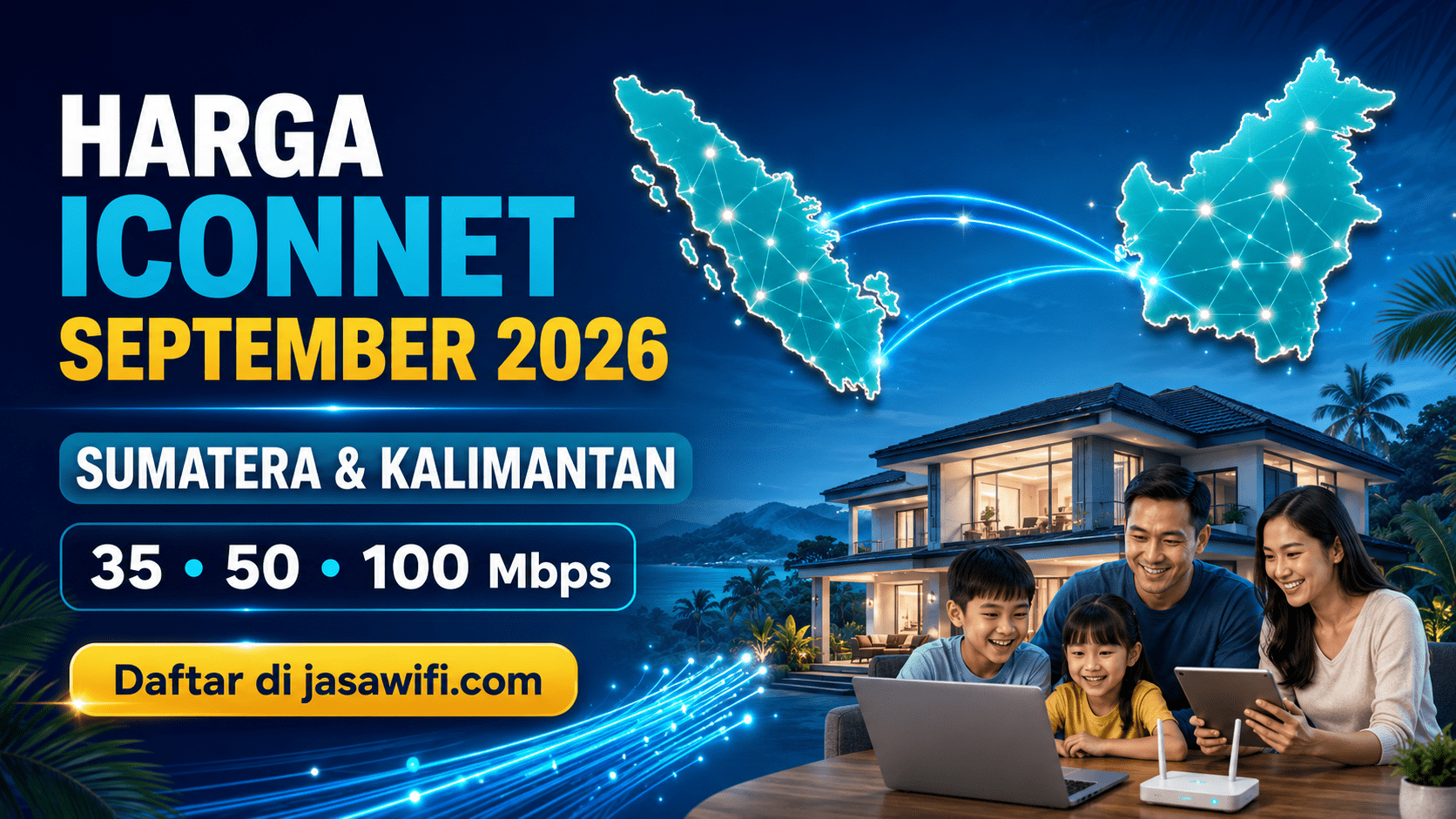 Harga ICONNET September 2026 Sumatera dan Kalimantan